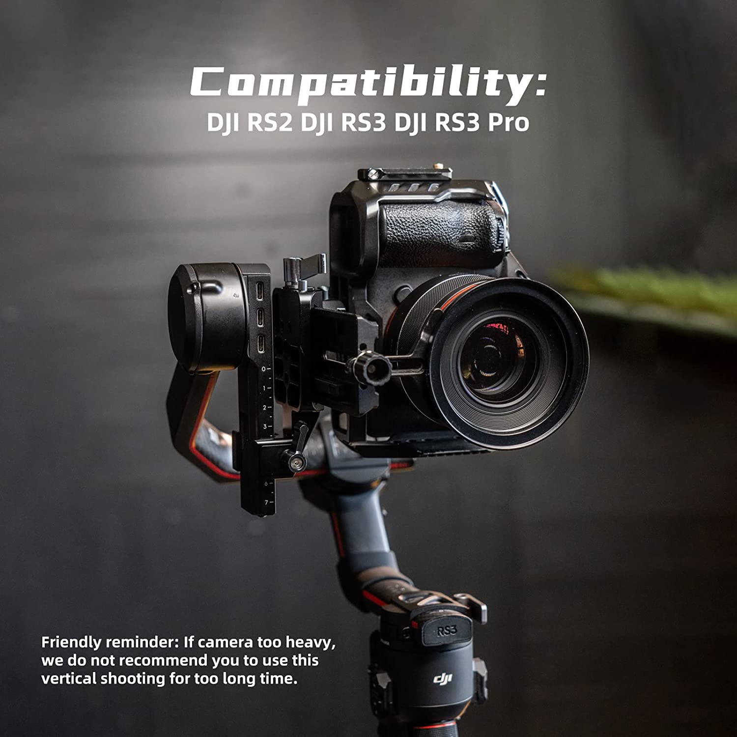 RS3 Vertical Camera Mount,Robust Portrait Mounting Solution  Compatible with DJI RS 2/RS 3/RS3 PRO for IG  Shorts Tiktok Video  Extended Vertical Shooting : Electronics